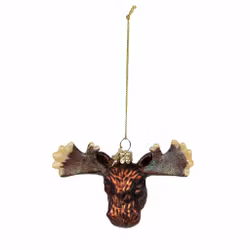 Julhänge – Älg (Brun, Glas)