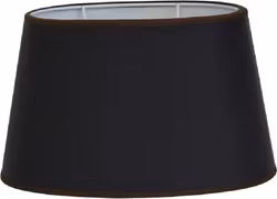 Oval Lampskärm Läderimitation Espresso - Hallbergs Belysning
