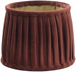 Anastacia Plisserad Lampskärm Mörkrost – Hallbergs Belysning