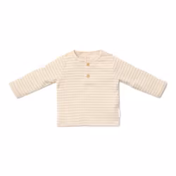 T-shirt Baby Lång Ärmlängd Soft Beige Stripe – Little Dutch