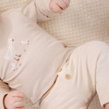 Byxor – Beige – Newborn Naturals (Little Dutch)
