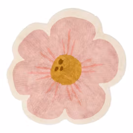 Blomformad matta Little Dutch – Ekologisk bomull | Halkfri & maskintvättbar