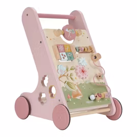 Multiaktivitetsvagn Little Dutch – Fairy Garden | Gåvagn i trä med 8 aktiviteter