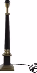 Wexford Grande Lampfot svart/antik mässing 65cm - Hallbergs Belysning