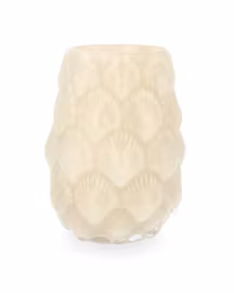 Vas glas snäckor – vit dekorativ glasvas