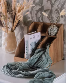 Vas glas snäckor – vit dekorativ glasvas