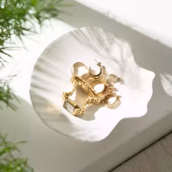 Skål Snäcka – vit dekorativ skål