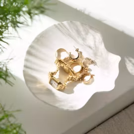 Skål Snäcka – vit dekorativ skål