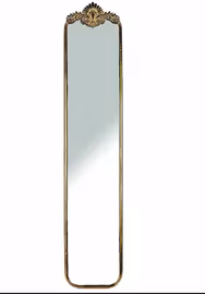 Spegel smal ornament guld – dekorativ väggspegel