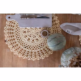 Handvirkad Rund Bordstablett