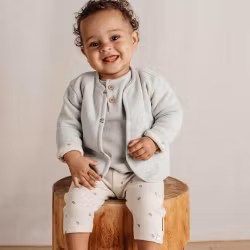 Little Dutch Kofta Våffelmönster Soft Green