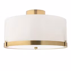 Marcel Plafond Ø40 cm Mässing/Vit