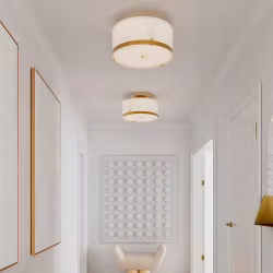 Marcel Plafond Ø40 cm Mässing/Vit