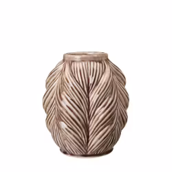 PERNILLA Vas beige i stengods – mjuka former