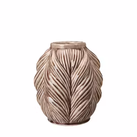 PERNILLA Vas beige i stengods – mjuka former