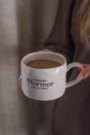 Mugg Älskade Mormor – Majas stengodsmugg 3 dl | Present till mormor