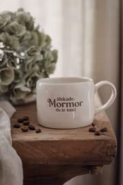 Mugg Älskade Mormor – Majas stengodsmugg 3 dl | Present till mormor