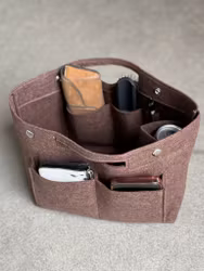 Väskinsats / Inneväska – Organizer för handväska i filt Medium