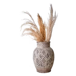 Terrakottaurna CAMILLE M – Dekorativ vas i brun terrakotta