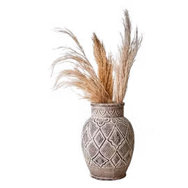 Terrakottaurna CAMILLE M – Dekorativ vas i brun terrakotta