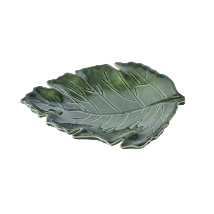LOTTA Tallrik – Grön lövtallrik i stengods