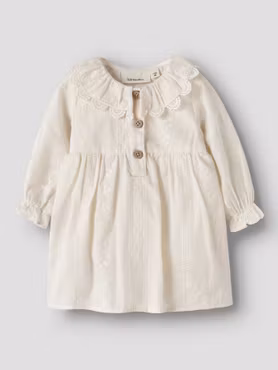 Bodyklänning Turtledove med broderi – Ekologisk bomull | Lil'Atelier