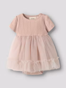 Bodyklänning Peach Whip med tyll – Ekologisk bomull | Lil'Atelier