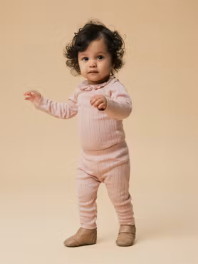 Leggings Baby Misty Rose – Ekologisk bomull & TENCEL™ Modal | Lil'Atelier