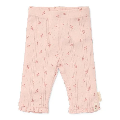 Little Dutch Baby Leggings Fairy Garden Rosa Pointelle
