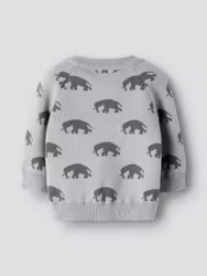 Lil' Atelier Lulio stickad baby cardigan – Sleet
