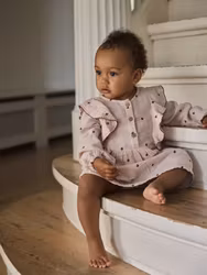Lil' Atelier Kamma baby bodyklänning – Hushed Violet