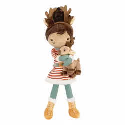 Juldocka Evi med ren 35 cm - Little Dutch