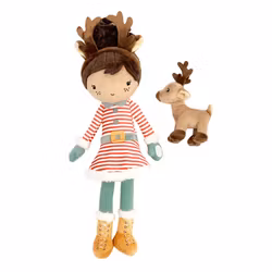 Juldocka Evi med ren 35 cm - Little Dutch