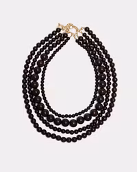 Alma Mörkbrunt Pärlhalsband - Bow19