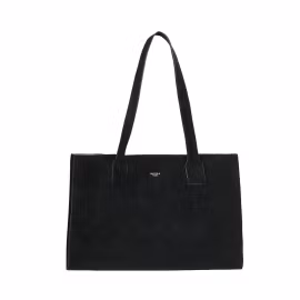 Ulrika Design Suede Handväska Svart – rymlig väska med mockakänsla