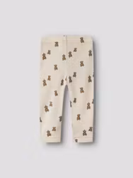 Lil' Atelier Nilo Nun leggings i TENCEL™/merinoull – Turtledove Teddy Bear