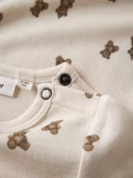 Lil' Atelier Nilo Nun body i TENCEL™/merinoull – Turtledove Teddy Bear