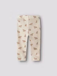 Lil' Atelier Nalu leggings i merinoull/TENCEL™ – Turtledove Fox