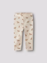 Lil' Atelier Nalu leggings i merinoull/TENCEL™ – Turtledove Fox
