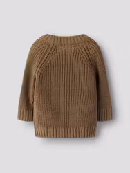 Lil' Atelier Emlen stickad cardigan – Brun Shitake