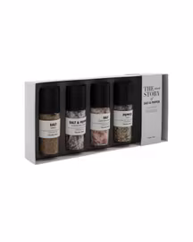 Presentbox The Mixed Story Salt -peppar 4-pack - Nicolas Vahé