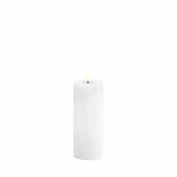 UYUNI LED Blockljus Rustic Nordic White 7,8 × 20 cm