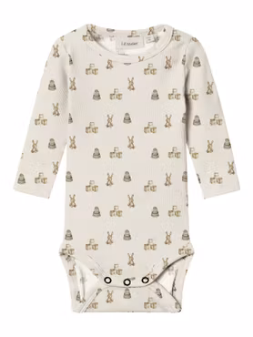 Lil’ Atelier Gavo Kin – långärmad babybody Turtledove TOYS