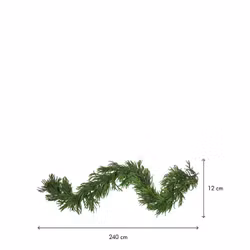 Girlang Softy Juldekoration – grön 240 cm utan belysning