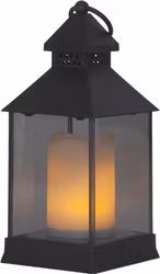 Led-lykta Flame Lanterna svart - 10x10c25 cm