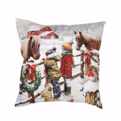 Jutland – kuddfodral med vintermotiv, 45 × 45 cm
