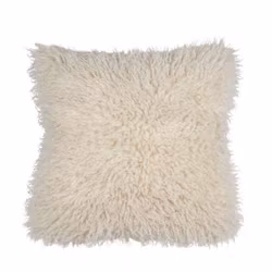 Curly kuddfodral i fuskpäls 48x48 cm – Fondaco