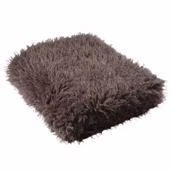 Curly brun pläd i fuskpäls 120x150 cm – Fondaco