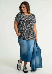 Alena Long Denim Baggy Skirt - Gozzip