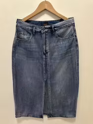 Long Denim Skirt bleach - Miamori